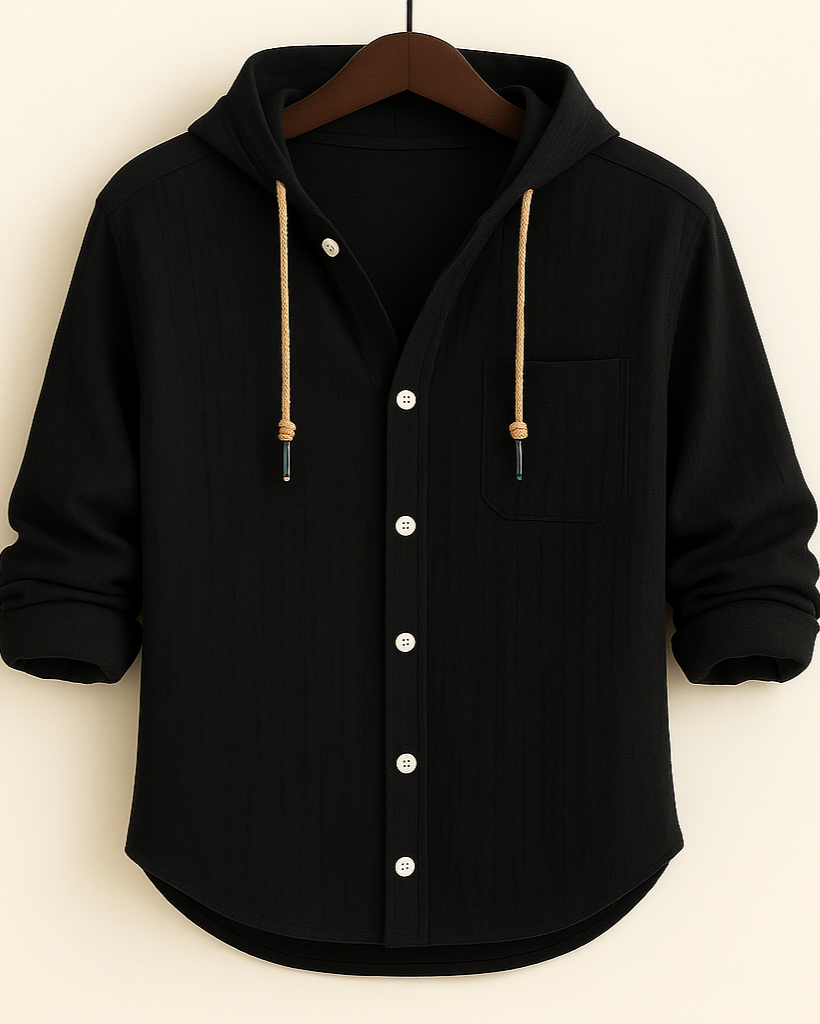 LORENZ | Cotton Hooded Shirt
