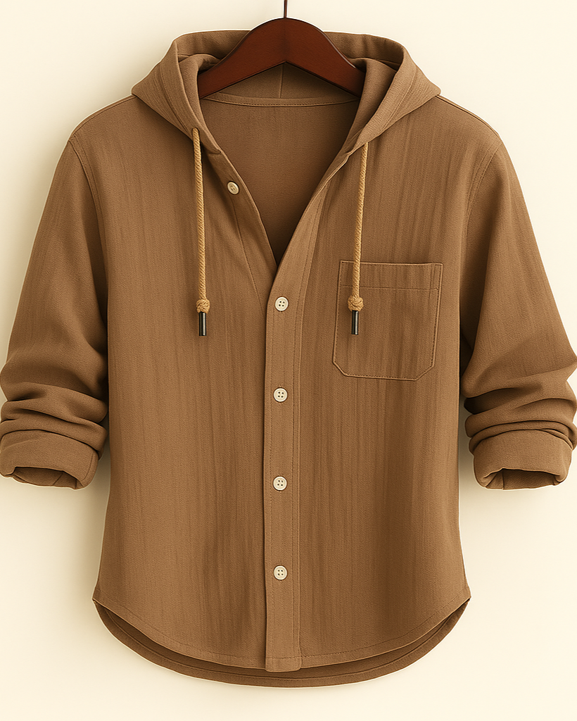 LORENZ | Cotton Hooded Shirt