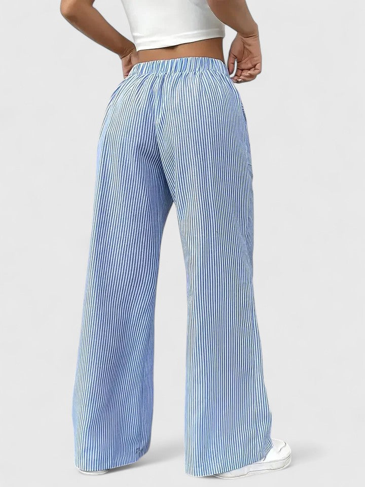 Dominique | Comfortable wide-leg pants with elegant details
